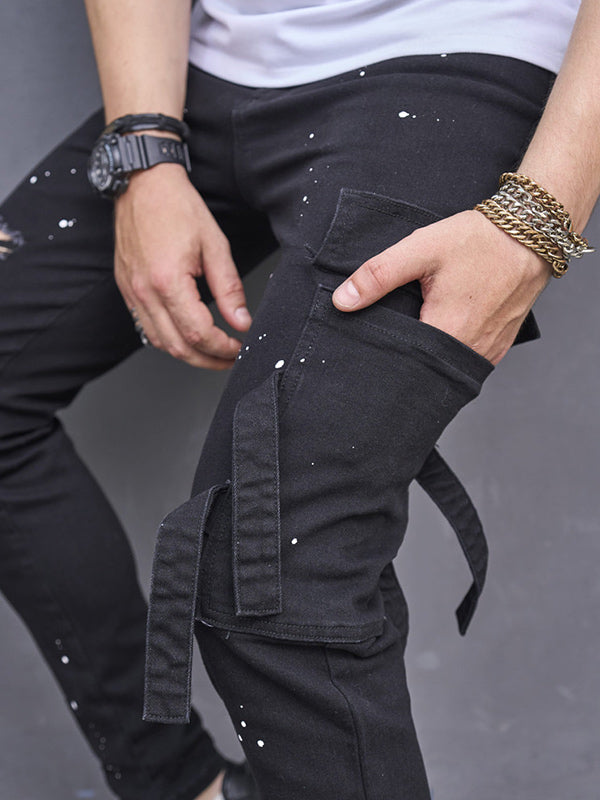 Destroyed Design Jeans black