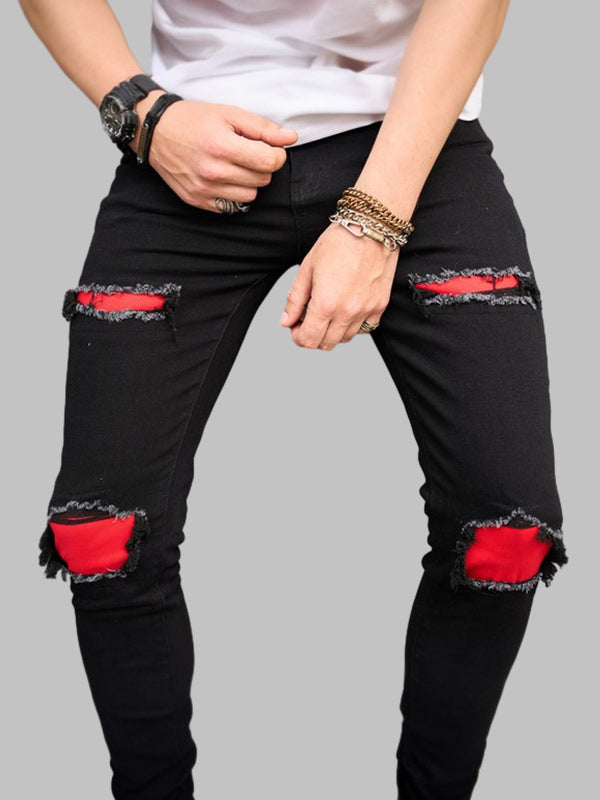 Men's ripped contrast denim  Jeans