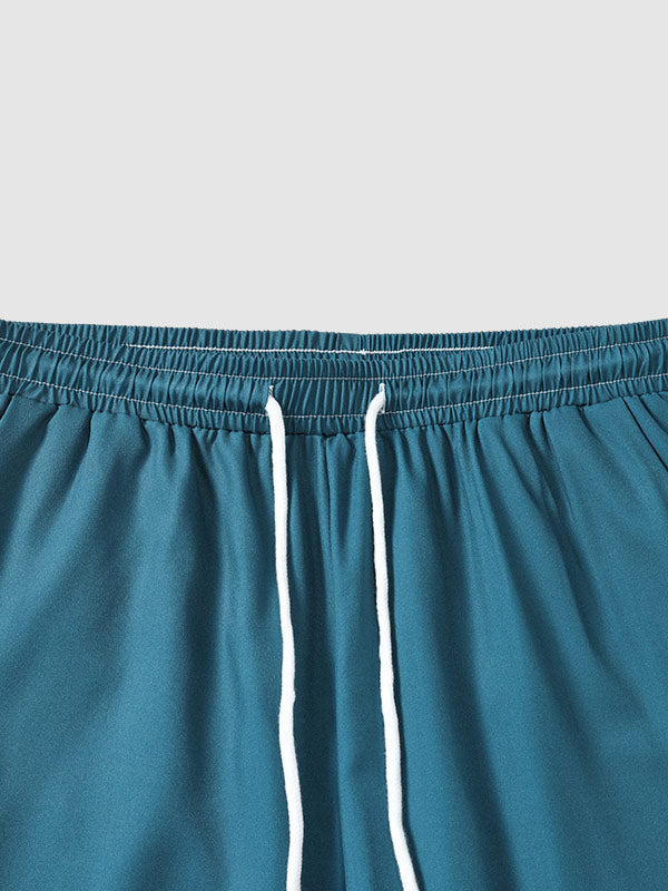 Men's solid color casual versatile quick-drying shorts