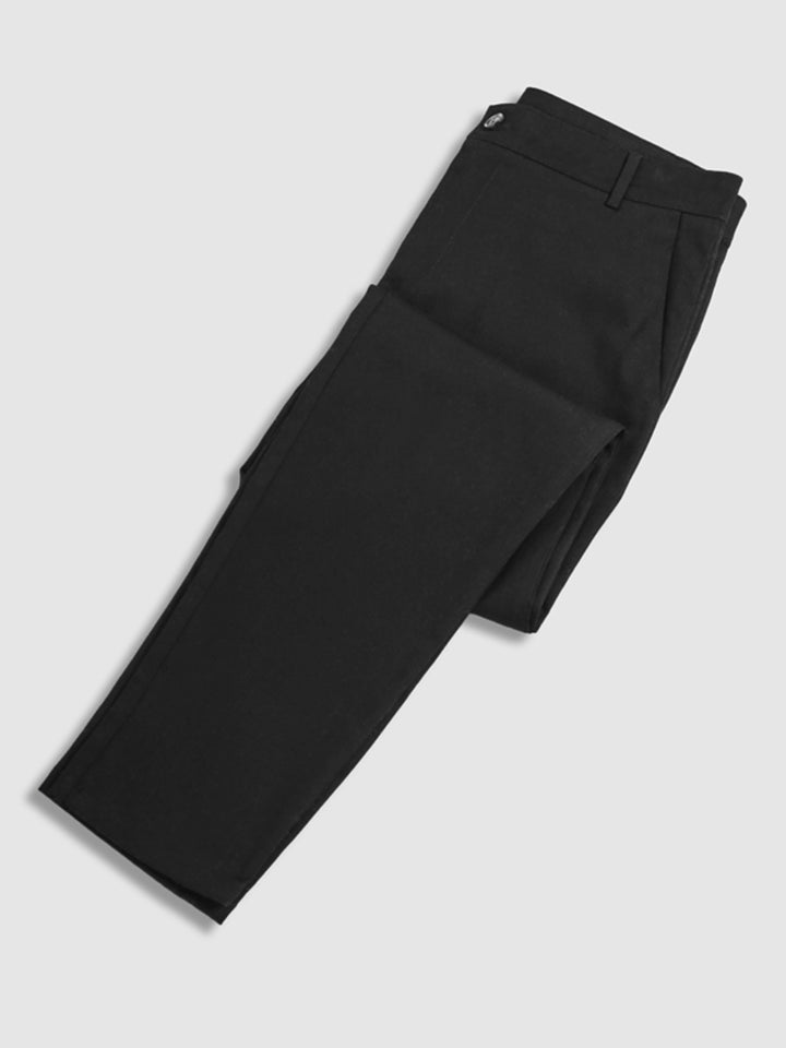 Men's solid color basic business casual pants