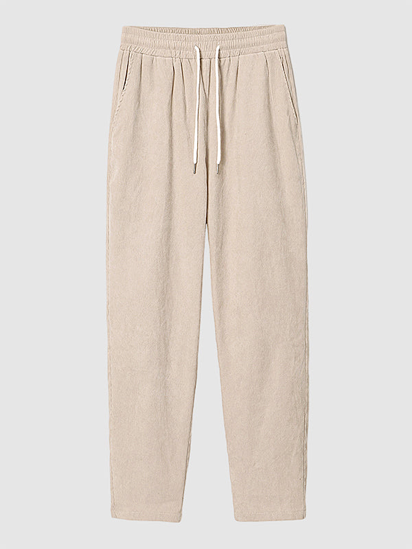 Men's textured corduroy casual pants