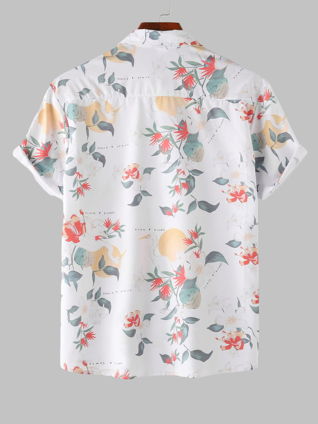 Men's Floral Print Casual Short Sleeve Shirt