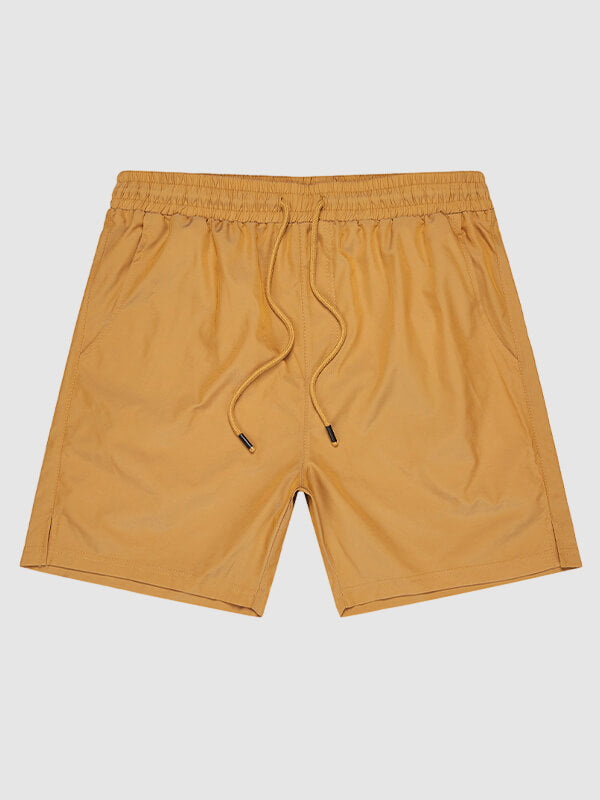 Men's Solid Color Casual Quick-Drying Beach Shorts