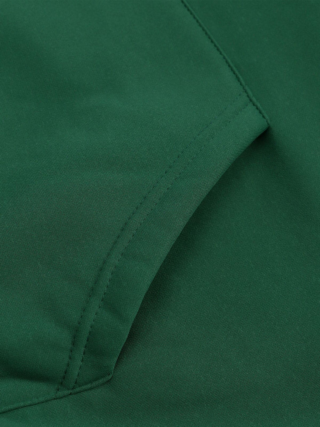 Men's stand collar zipper letter print fleece sweatshirt green