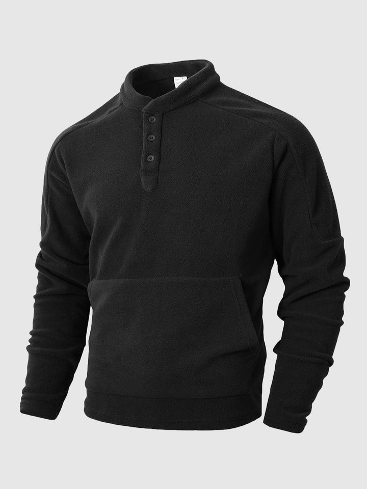 Men's slim-fit long-sleeved stand-up collar simple casual sweatshirt