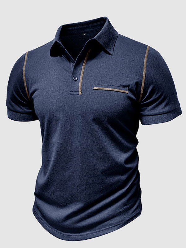 Men's business casual lapel short-sleeved polo