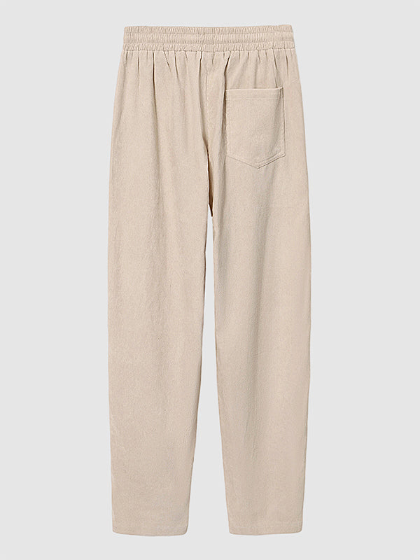 Men's textured corduroy casual pants