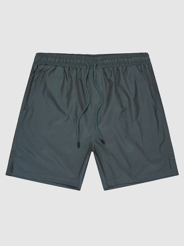 Men's Solid Color Casual Quick-Drying Beach Shorts