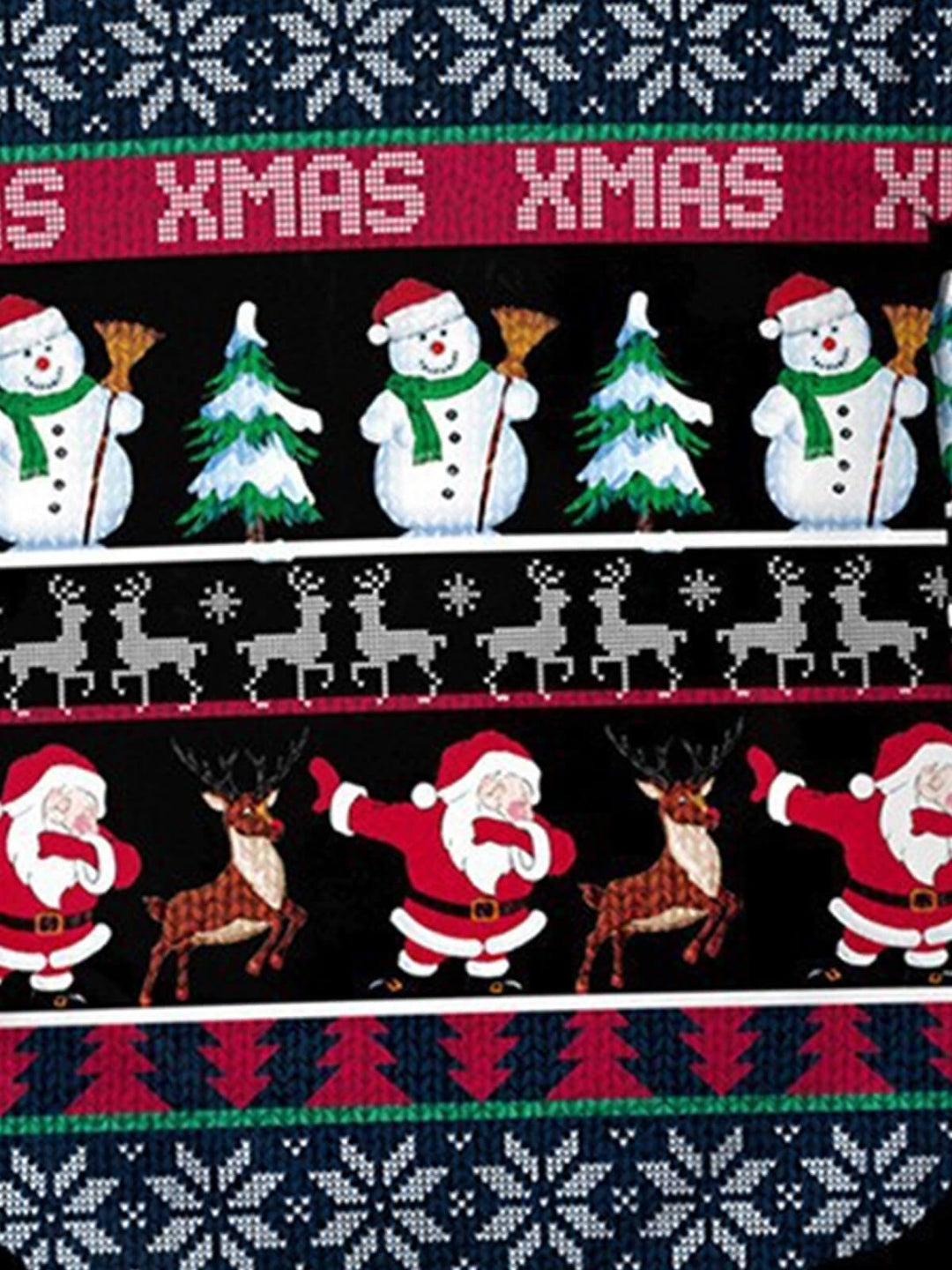 Men's snowman print Christmas round neck T-shirt