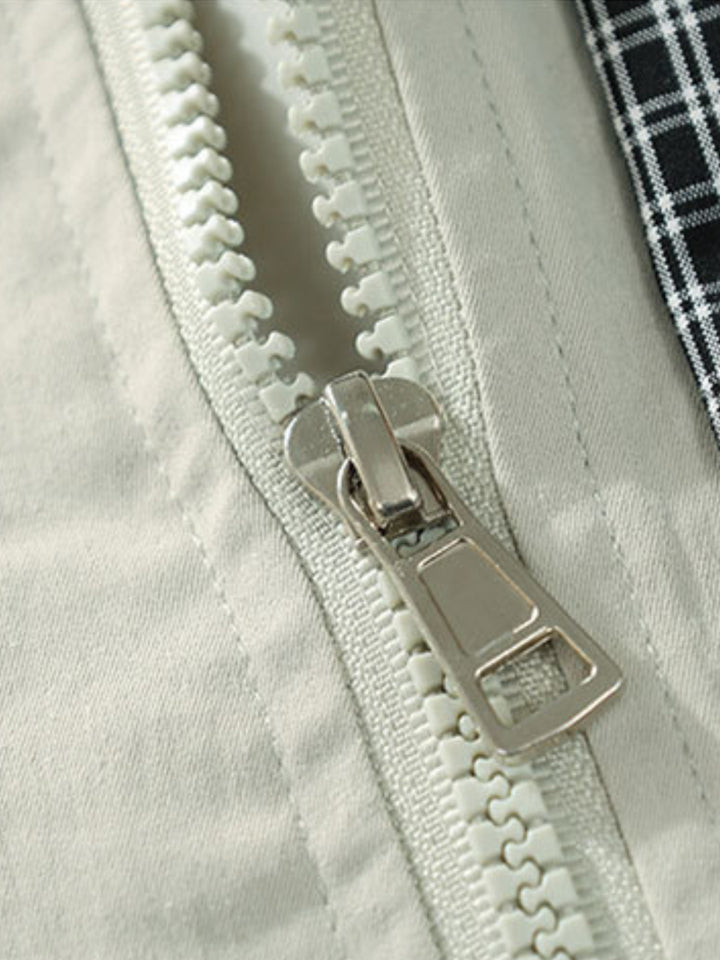 Men's plaid lapel paneled versatile casual  plus-size jacket