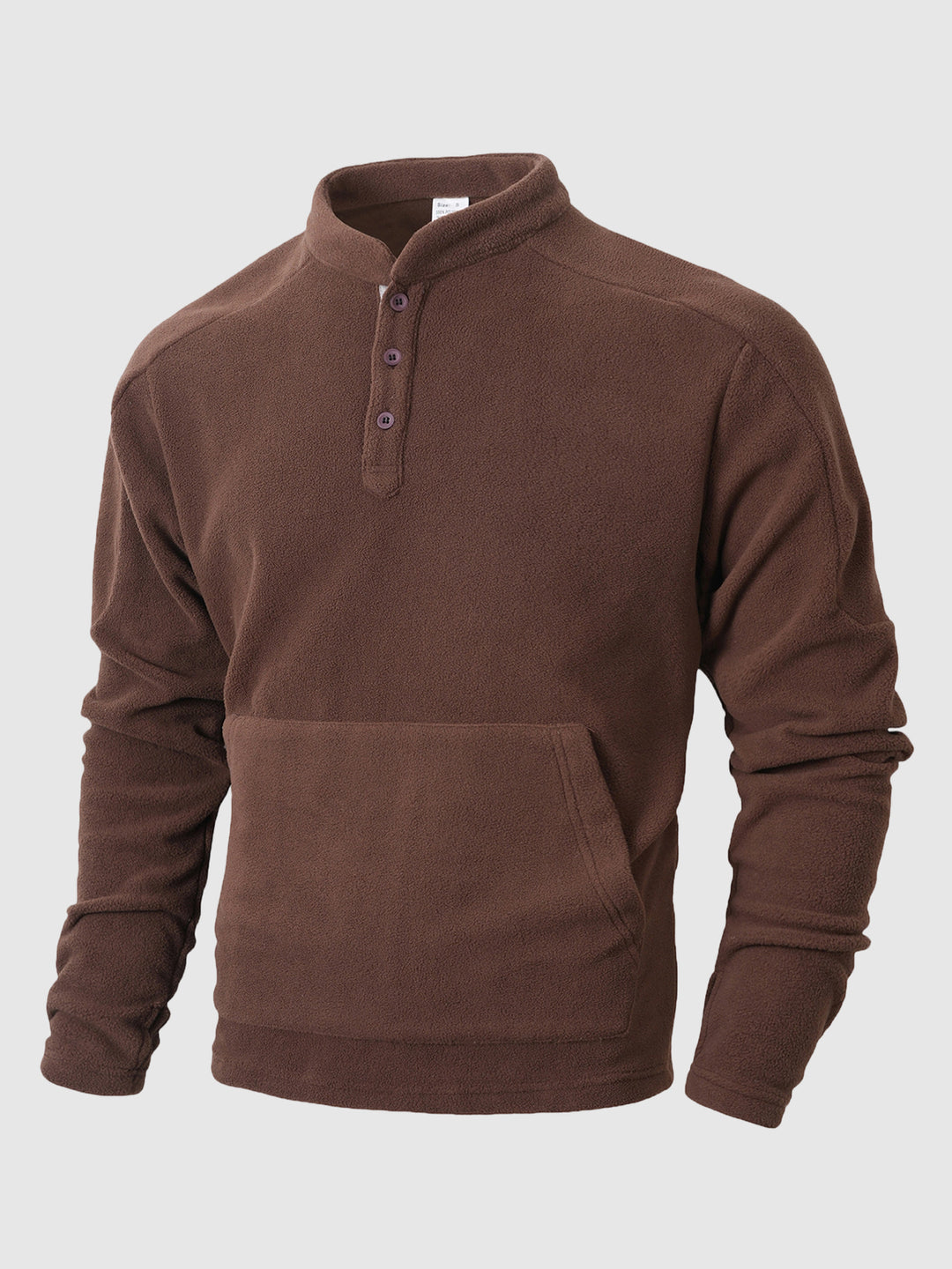 Men's slim-fit long-sleeved stand-up collar simple casual sweatshirt