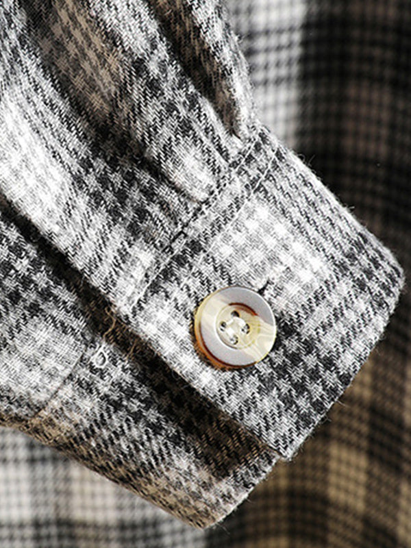 Men's Plaid Casual Lapel Shirt