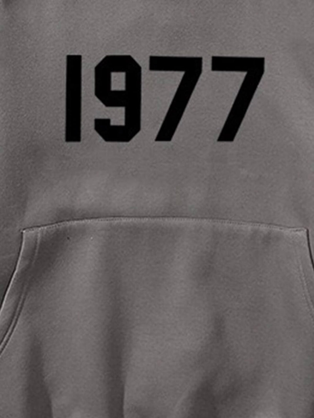 Men's "1977" digital print hoodie