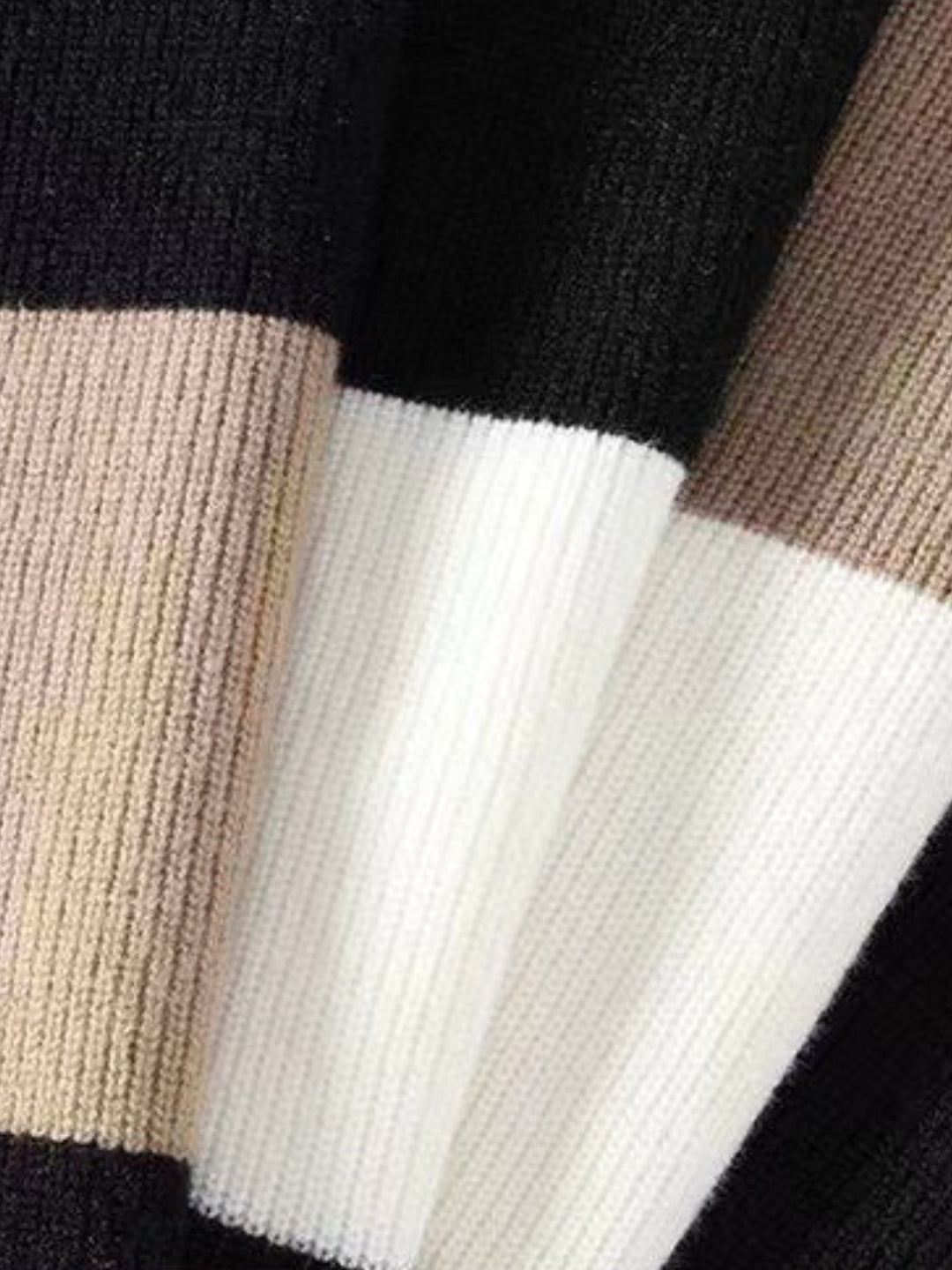 Men's contrast color crew neck sweater winter warm sweater