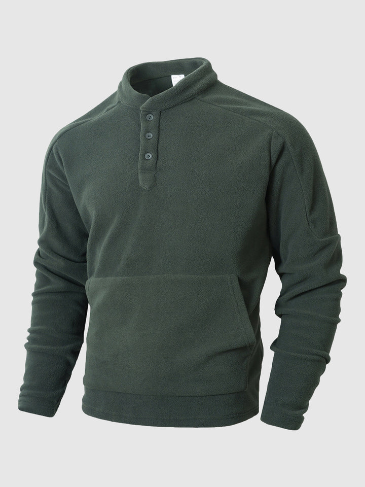 Men's slim-fit long-sleeved stand-up collar simple casual sweatshirt