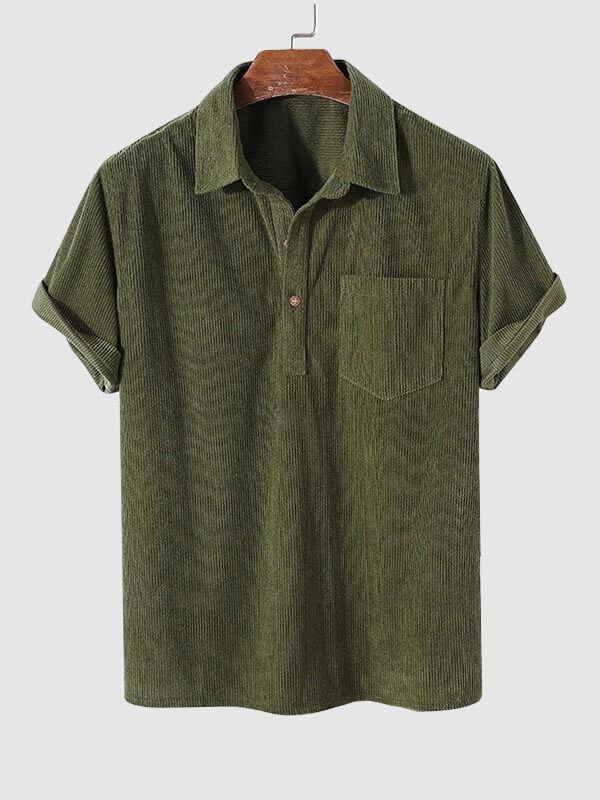 Men's Corduroy Short Sleeve Shirt